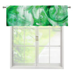 Green Acid Melt Print Window Valance