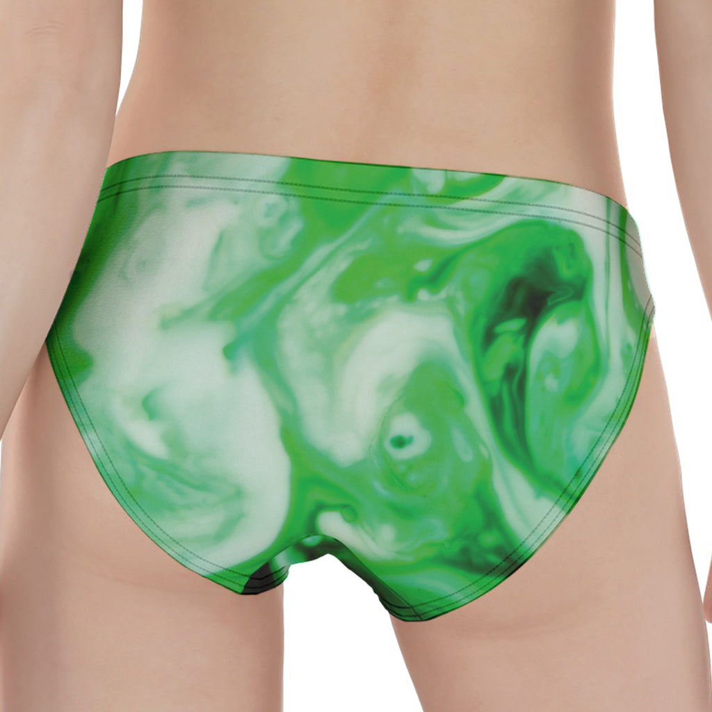 Green Acid Melt Print Women's Panties