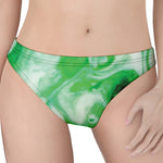 Green Acid Melt Print Women's Thong