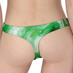 Green Acid Melt Print Women's Thong