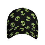 Green Alien Face Pattern Print Baseball Cap