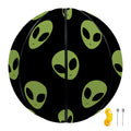 Green Alien Face Pattern Print Basketball