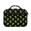 Green Alien Face Pattern Print Briefcase Bible Bag