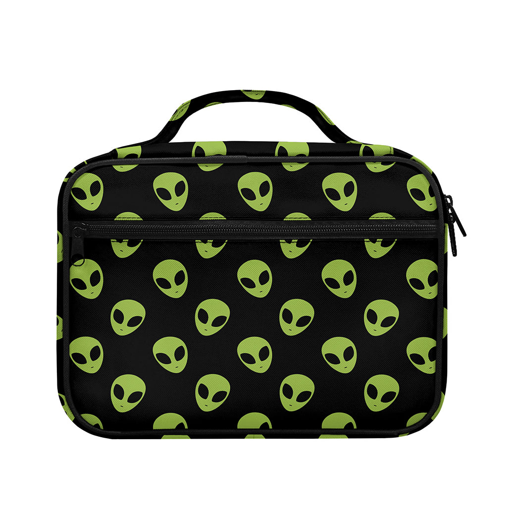 Green Alien Face Pattern Print Briefcase Bible Bag