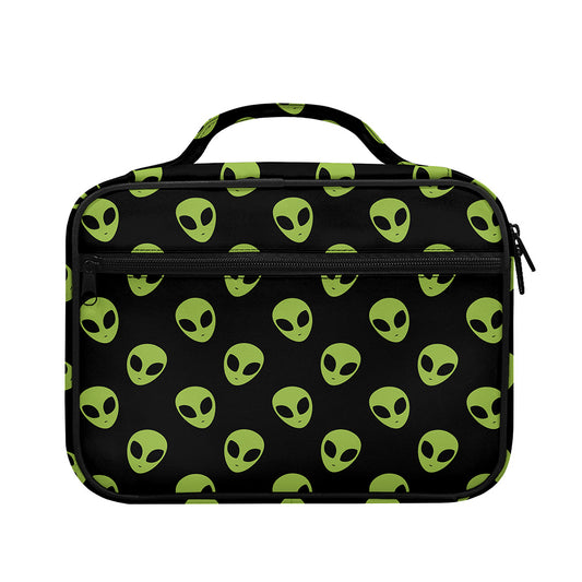 Green Alien Face Pattern Print Briefcase Bible Bag