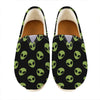 Green Alien Face Pattern Print Casual Shoes