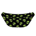Green Alien Face Pattern Print Fanny Pack