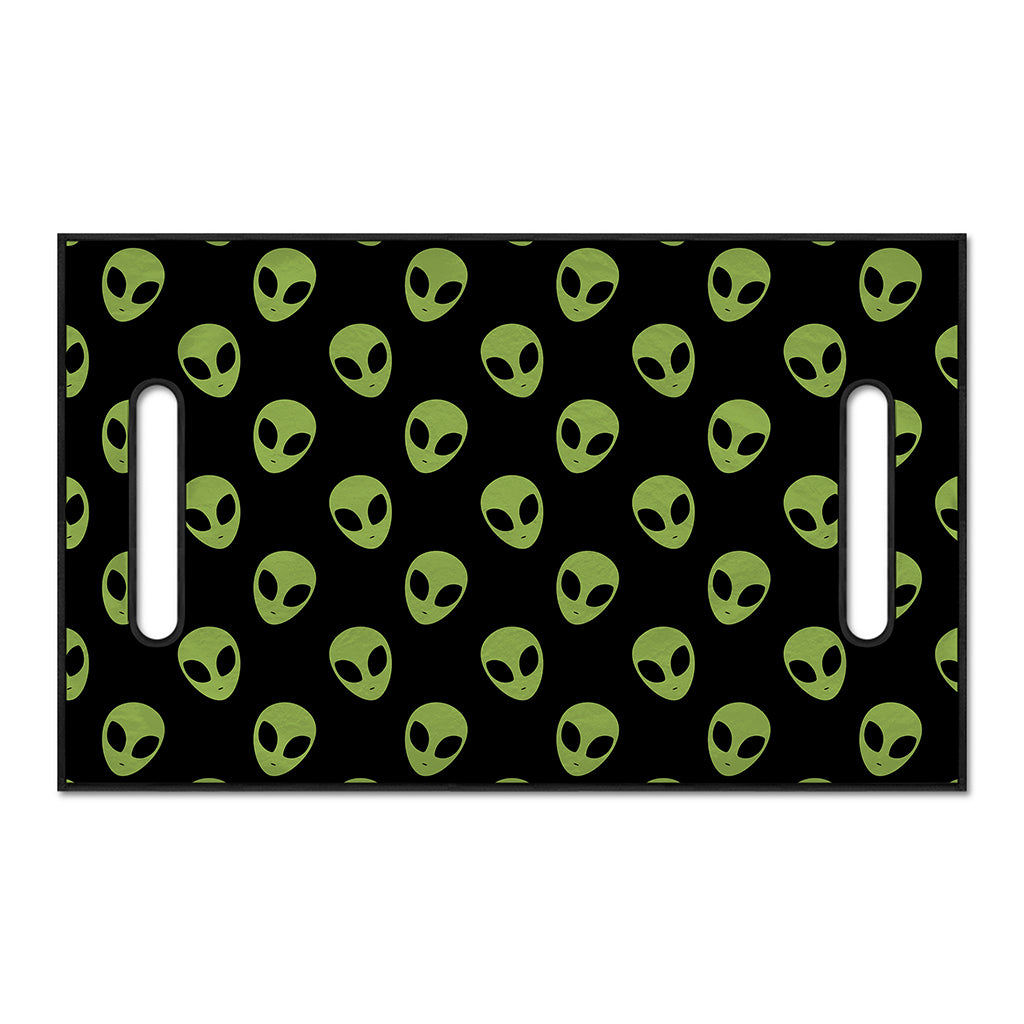 Green Alien Face Pattern Print Golf Cart Seat Cover