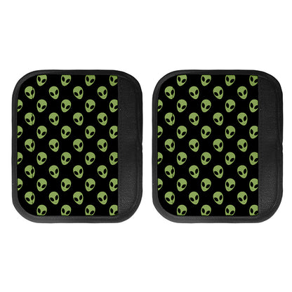Green Alien Face Pattern Print Handle Covers