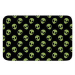 Green Alien Face Pattern Print Indoor Door Mat