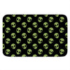 Green Alien Face Pattern Print Indoor Door Mat