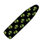 Green Alien Face Pattern Print Ironing Board Cover