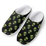 Green Alien Face Pattern Print Mesh Casual Shoes