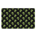 Green Alien Face Pattern Print Polyester Doormat