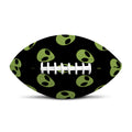 Green Alien Face Pattern Print Rugby Ball