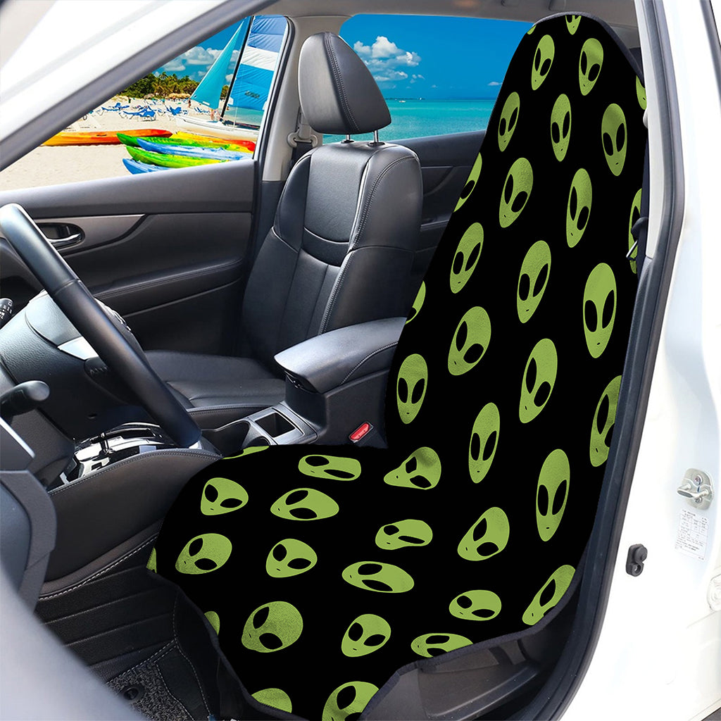 Green Alien Face Pattern Print Waterproof Car Seat Cover