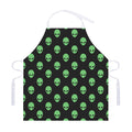 Green Alien Face Print Adjustable Apron