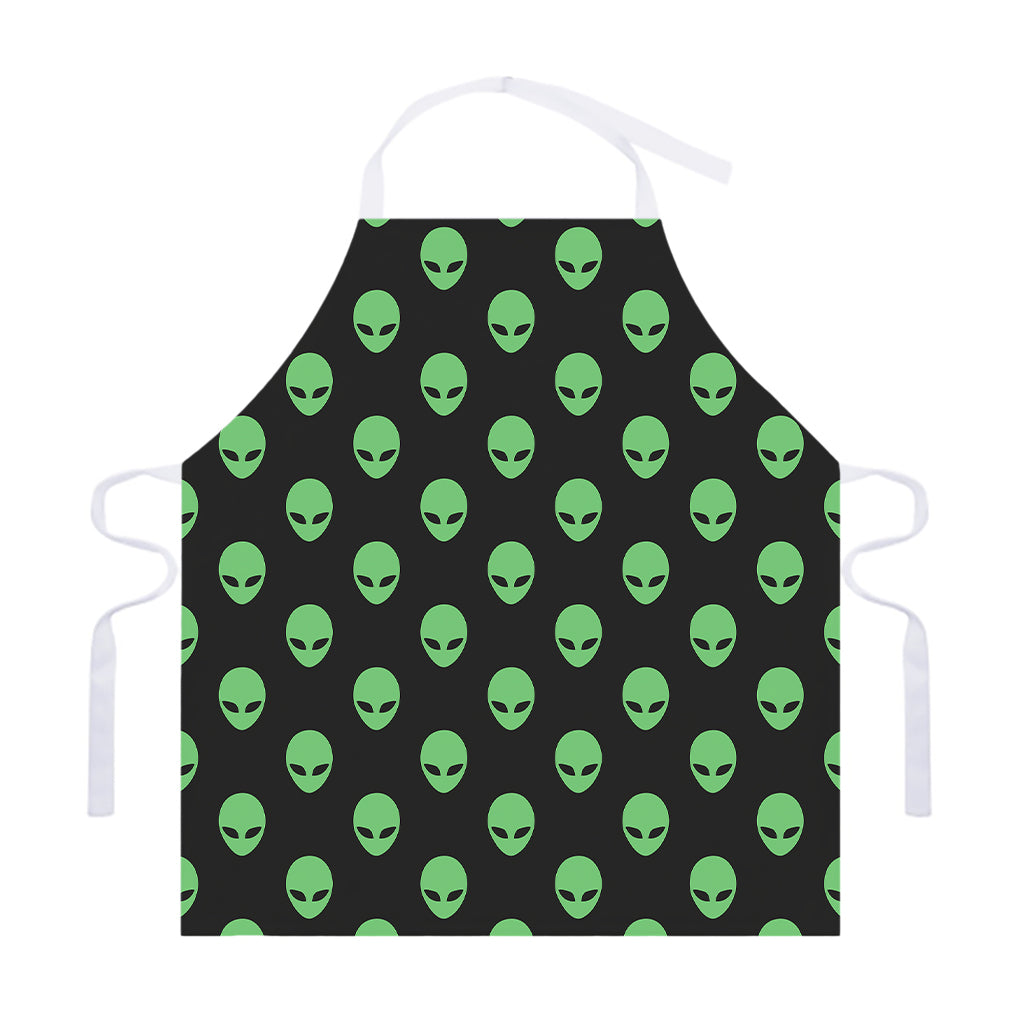 Green Alien Face Print Adjustable Apron