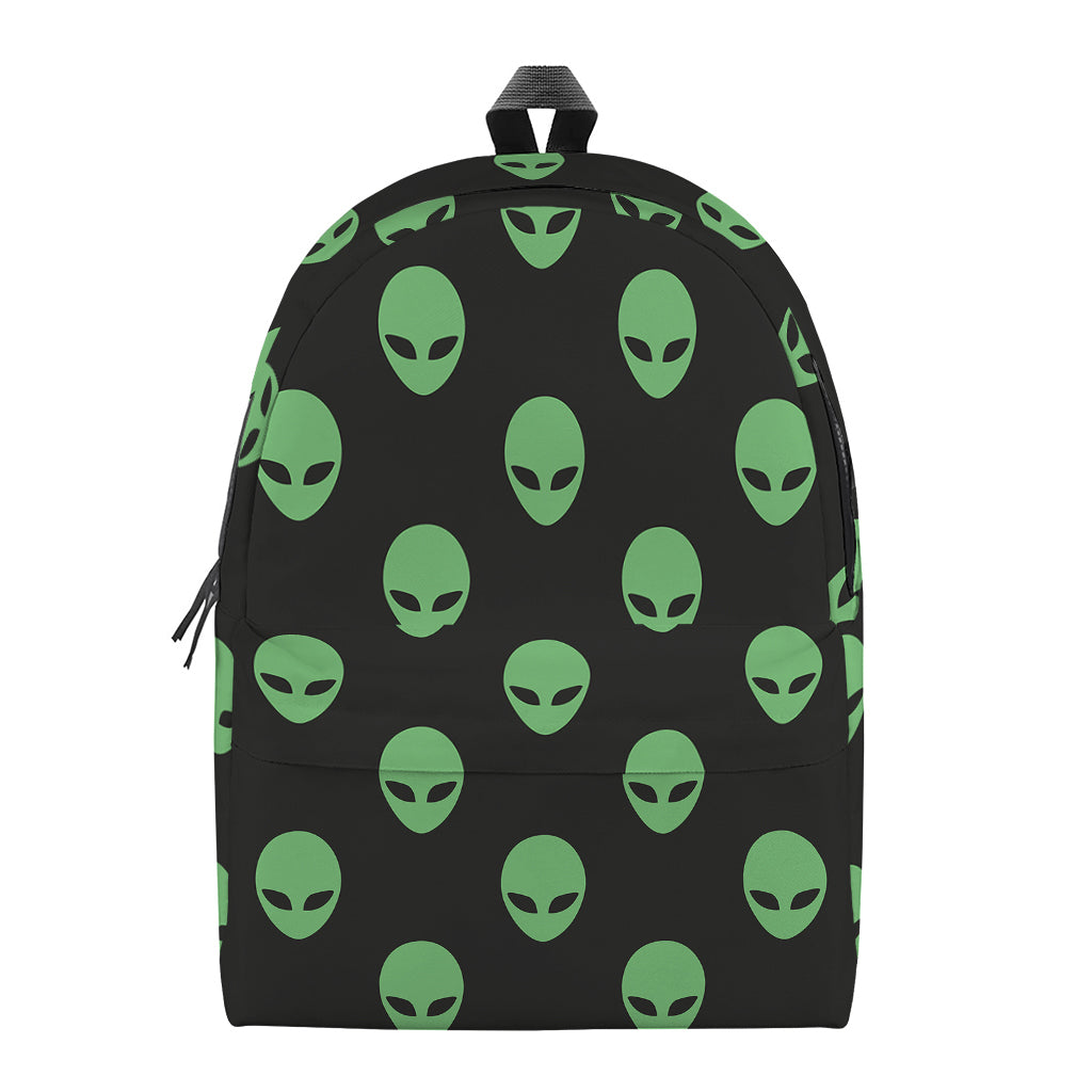Green Alien Face Print Backpack