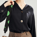 Green Alien Face Print Bag Strap