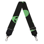 Green Alien Face Print Bag Strap