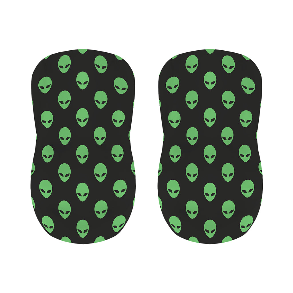 Green Alien Face Print Bar Stool Covers
