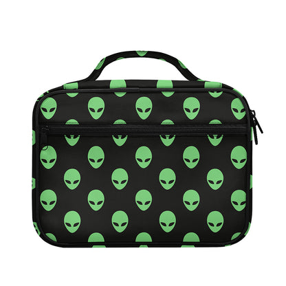 Green Alien Face Print Briefcase Bible Bag