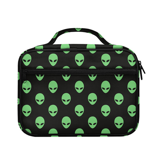 Green Alien Face Print Briefcase Bible Bag