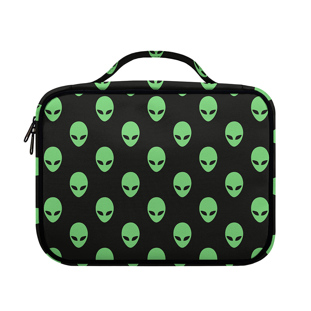 Green Alien Face Print Briefcase Bible Bag