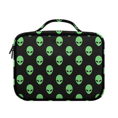 Green Alien Face Print Briefcase Bible Bag
