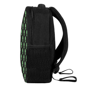 Green Alien Face Print Casual Backpack