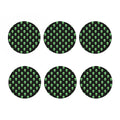 Green Alien Face Print Coaster Set