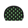 Green Alien Face Print Coin Purse