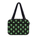 Green Alien Face Print Double Strap Bible Bag
