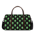 Green Alien Face Print Duffel Bag