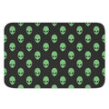 Green Alien Face Print Indoor Door Mat