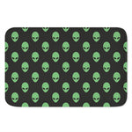 Green Alien Face Print Indoor Door Mat