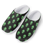 Green Alien Face Print Mesh Casual Shoes