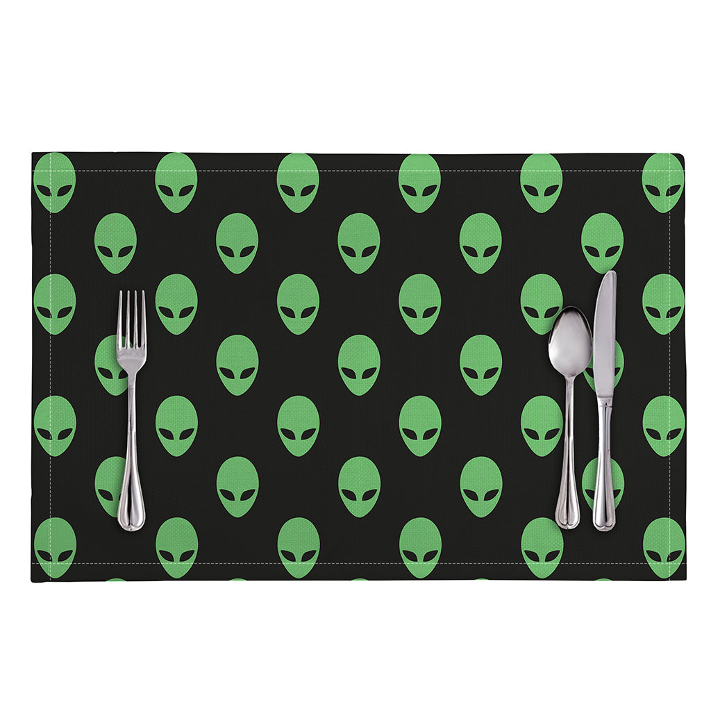 Green Alien Face Print Placemat