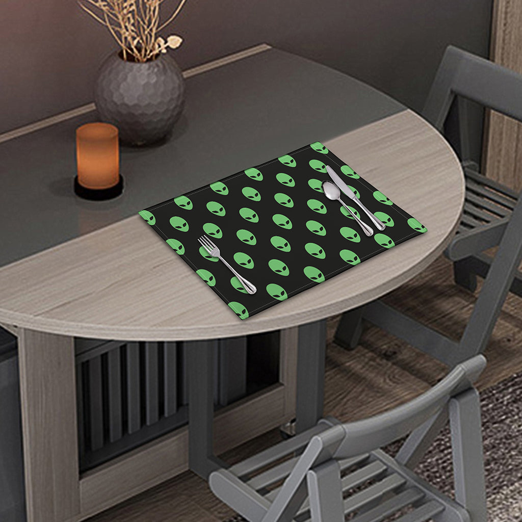 Green Alien Face Print Placemat