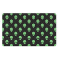 Green Alien Face Print Polyester Doormat