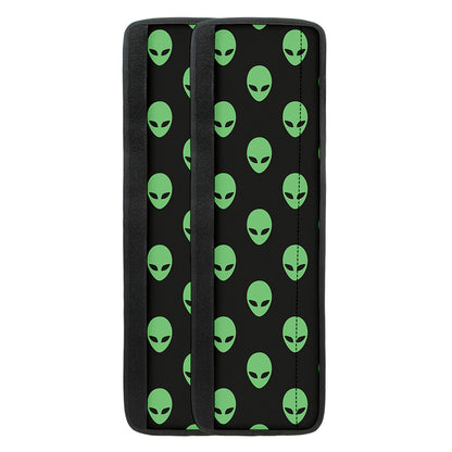 Green Alien Face Print Refrigerator Handle Covers
