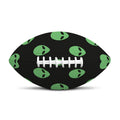 Green Alien Face Print Rugby Ball