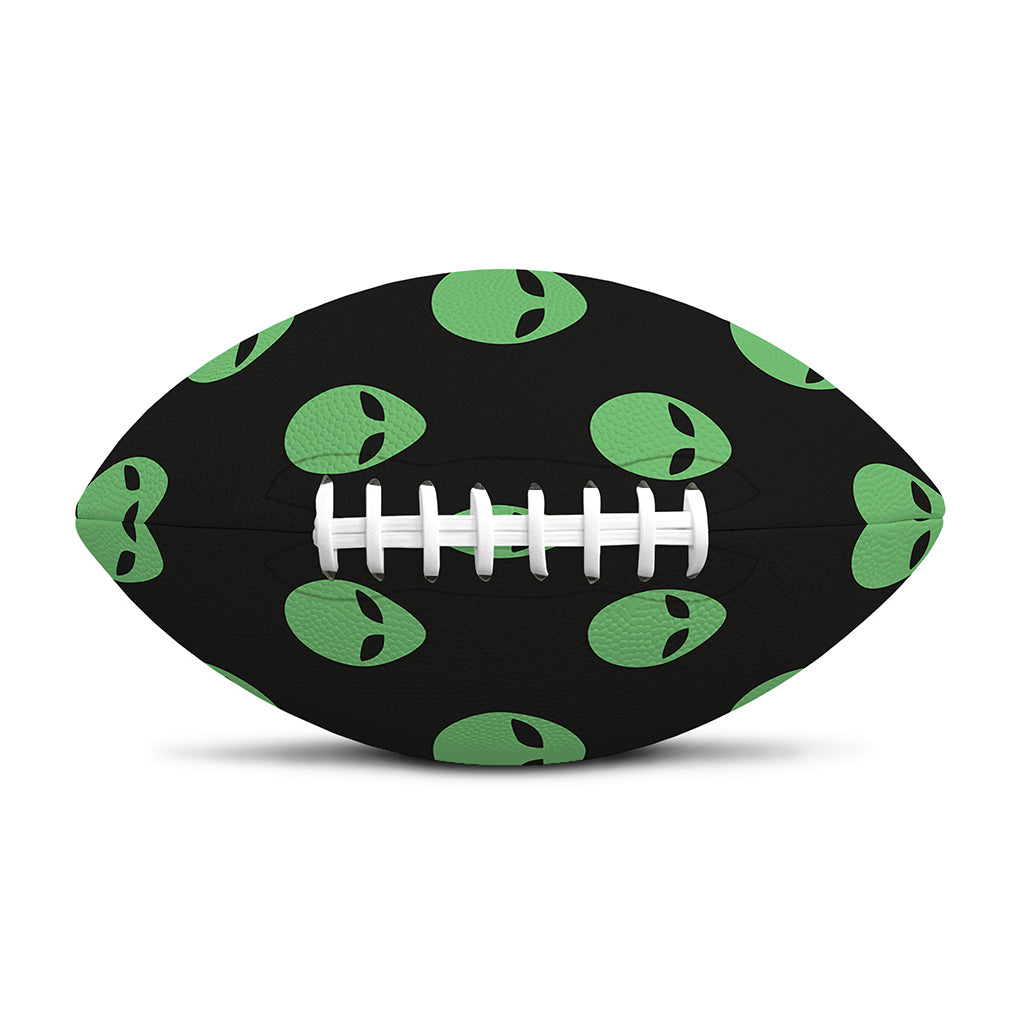 Green Alien Face Print Rugby Ball