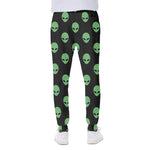 Green Alien Face Print Scuba Joggers