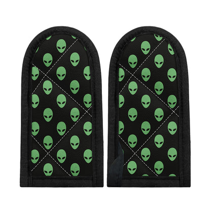 Green Alien Face Print Skillet Handle Cover
