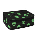 Green Alien Face Print Small Lunch Bag