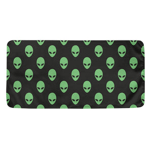 Green Alien Face Print Towel