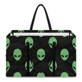 Green Alien Face Print Utility Tote Bag