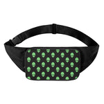 Green Alien Face Print Waist Bag